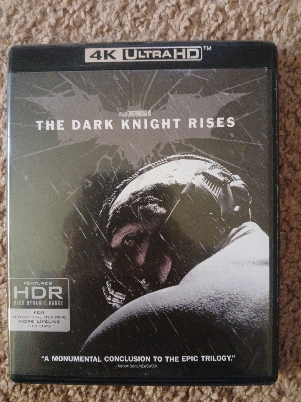 Warner Bros. Black and Gray The Dark Knight Rises 4K Ultra HD Dvd
